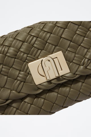 Sac bandoulière en cuir d'agneau Furla Gerla - Kaki