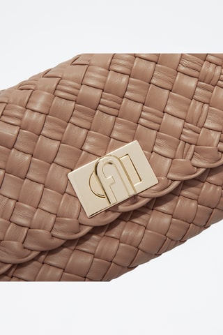 Sac bandoulière en cuir de mouton Furla Gerla - Marron