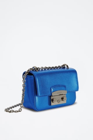 Sac bandoulière en cuir Furla Metropolis- Bleu