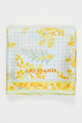 Foulard in seta Lili - Celeste e giallo