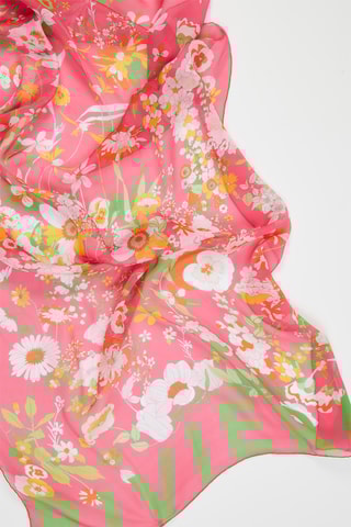 Sciarpa in seta Love - Fucsia