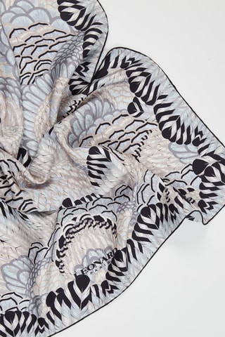 Foulard in seta Mantila - Nero e grigio