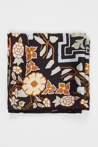 Foulard in seta Matador - Marrone e arancione