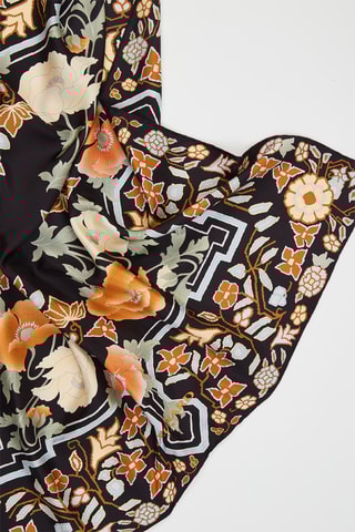 Foulard in seta Matador - Marrone e arancione