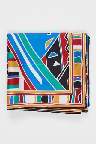 Foulard in seta Ken - Nero e rosso