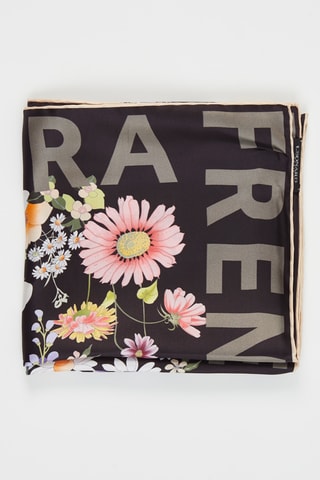 Foulard in seta Love - Nero