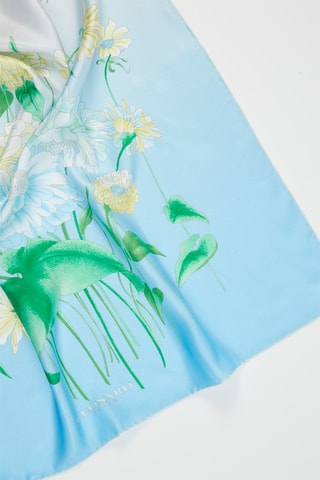 Foulard in seta Lolly - Verde chiaro e giallo