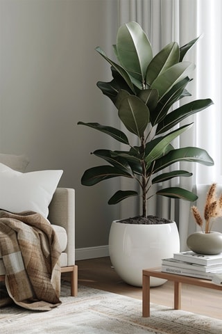 XL Ficus Elastica Robusta - Hauteur livrée 80-100 cm