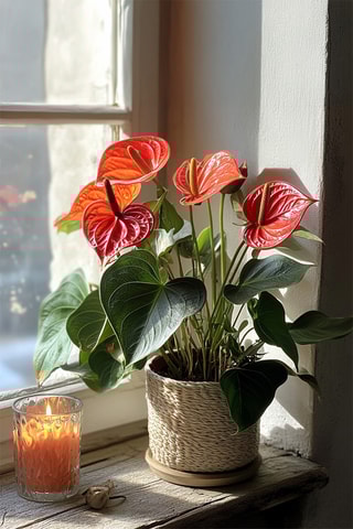 Anthurium "Langue de feu'' - 40 à 55 cm