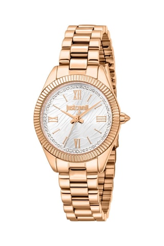 Montre à quartz en acier - Doré rose et argenté