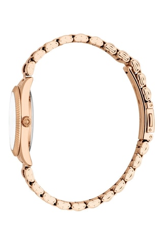 Montre à quartz en acier - Doré rose et argenté