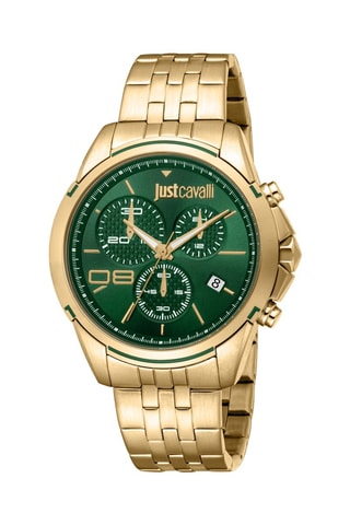 Montre à quartz en acier - Chronographe - Doré