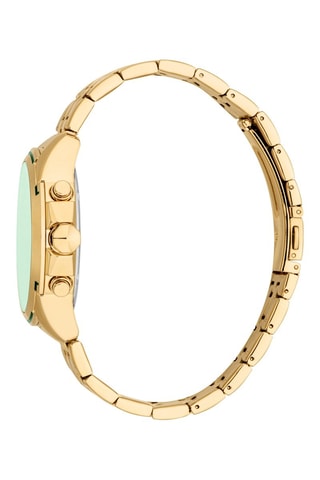 Montre à quartz en acier - Chronographe - Doré