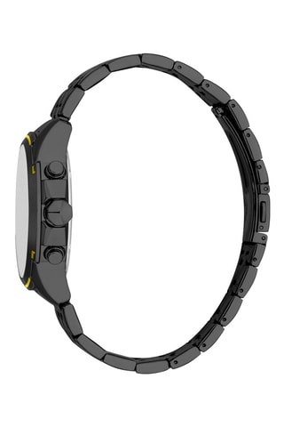 Montre à quartz en acier - Chronographe - Noir