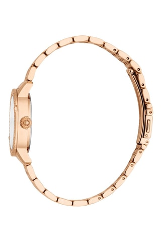 Montre à quartz en acier - Doré rose