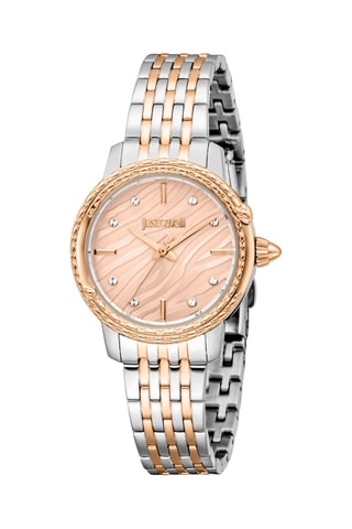 Montre à quartz en acier - Argenté et doré rose