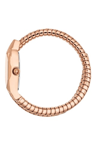 Montre à quartz en acier et doré à l'or rose