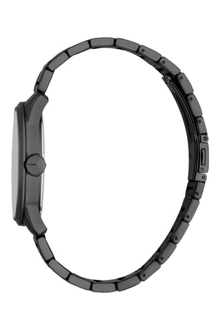 Montre à quartz en acier - Noir