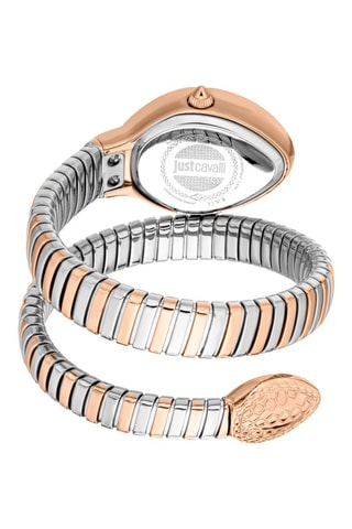 Montre à quartz en acier - Argenté et doré rose