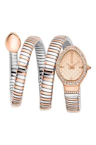 Orologio al quarzo in acciaio - Argentato e dorato rosa