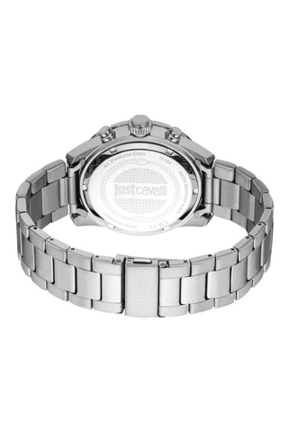 Montre à quartz en acier - Chronographe - Argenté