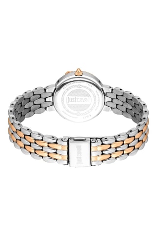 Montre à quartz en acier - Argenté et doré rose