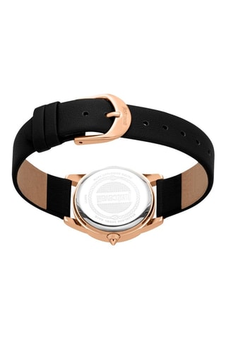 Montre en cuir sertie de cristaux tchèques