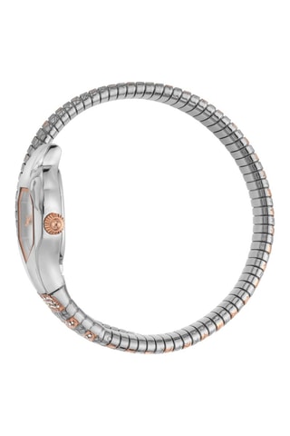 Orologio al quarzo in acciaio e cristalli cechi - Argentato e dorato rosa