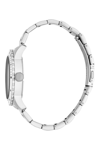 Montre à quartz en acier - Argenté et blanc