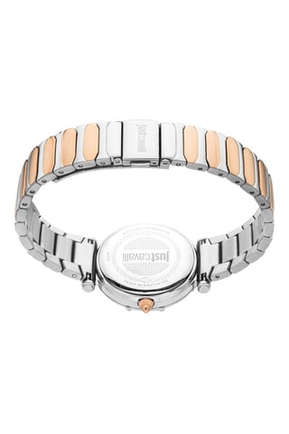 Montre à quartz en acier et cristaux tchèques - Argenté et doré rose