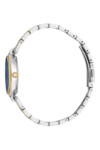 Montre à quartz en acier et cristaux tchèques - Doré et argenté