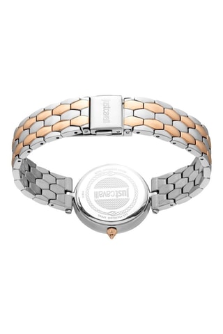 Montre à quartz en acier et cristaux tchèques - Doré rose et argenté