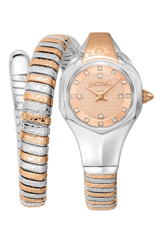 Orologio al quarzo in acciaio e cristalli cechi - Dorato rosa e argentato