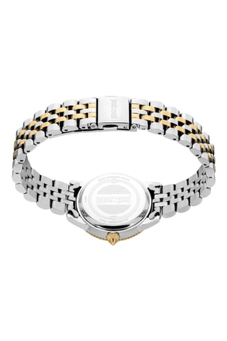 Montre à quartz en acier et cristaux tchèques - Doré et argenté