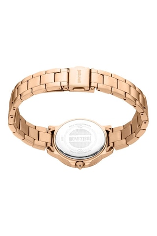 Montre à quartz en acier et cristaux tchèques - Doré rose et argenté