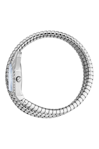 Orologio al quarzo in acciaio e cristalli cechi -  Argentato e blu