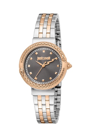 Montre à quartz en acier - Argenté et doré rose