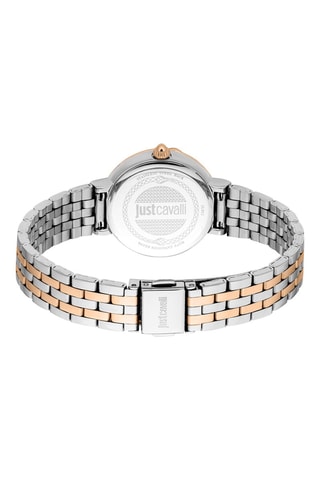 Montre à quartz en acier - Argenté et doré rose