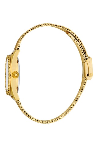 Montre à quartz en acier - Doré et blanc