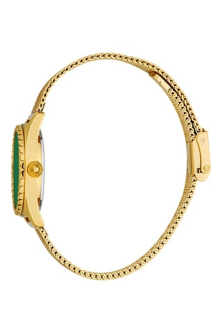 Montre à quartz en acier - Doré et vert