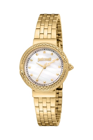 Montre à quartz en acier - Doré et blanc