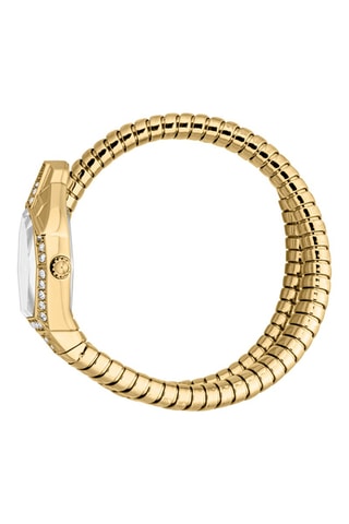 Montre à quartz en acier - Doré et blanc