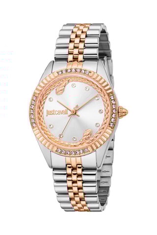 Montre à quartz en acier et cristaux tchèques Vittoria - Argenté et doré rose