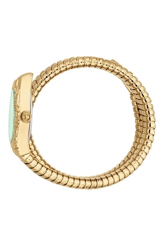 Orologio al quarzo in acciaio - Dorato e verde