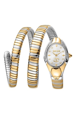 Orologio al quarzo in acciaio e cristalli cechi - Argentato e dorato