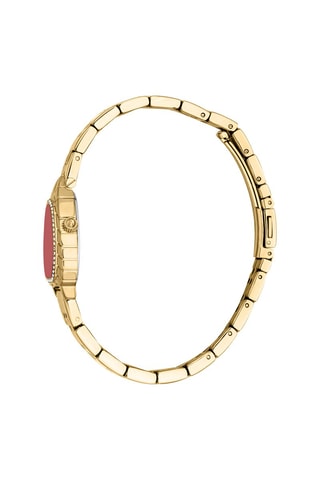 Montre à quartz en acier et cristaux tchèques Perla - Doré et bordeaux