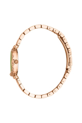 Montre à quartz en acier et cristaux tchèques Stella - Doré rose et vert