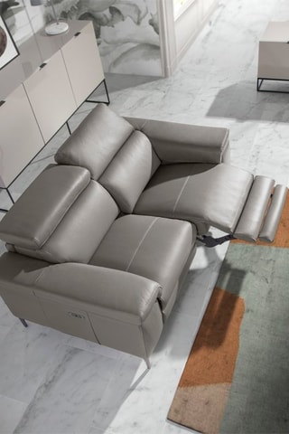 Canapé en cuir 
Gris