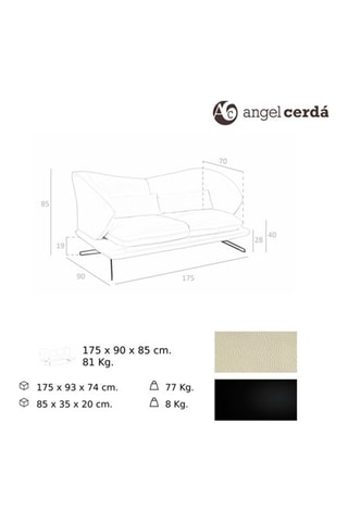 Canapé en cuir - Gris