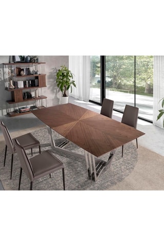 Table à manger en bois - 220 x 110 x 77 cm